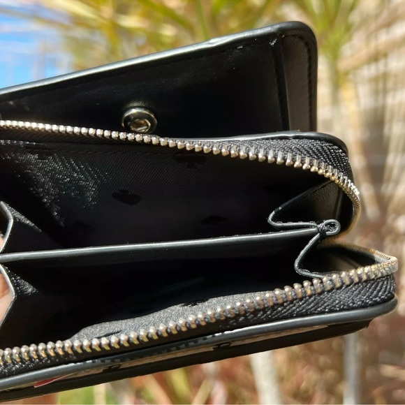 Disney x Kate Spade Minnie Mouse Zip Around Wallet White Polka Dot - Picture 3 of 5